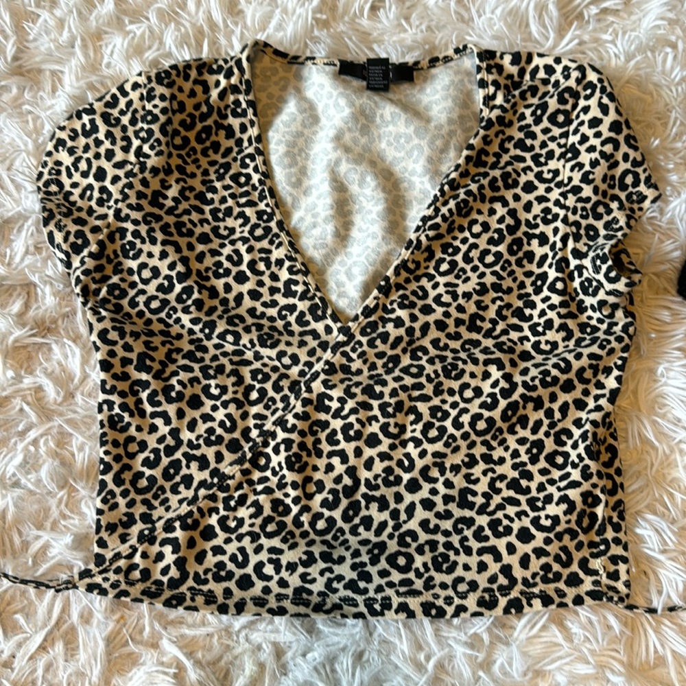 Cheetah print crop top